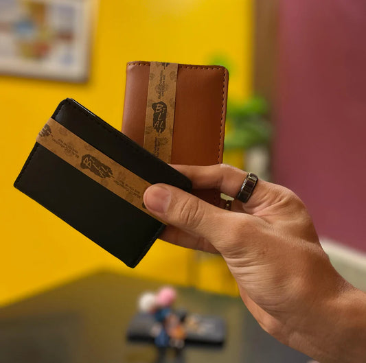 Mini Wallet Plus Card Holder With Magnetic Button - Collection of Businessman